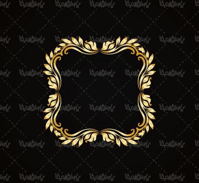 وکتور گل و بوته طلایی