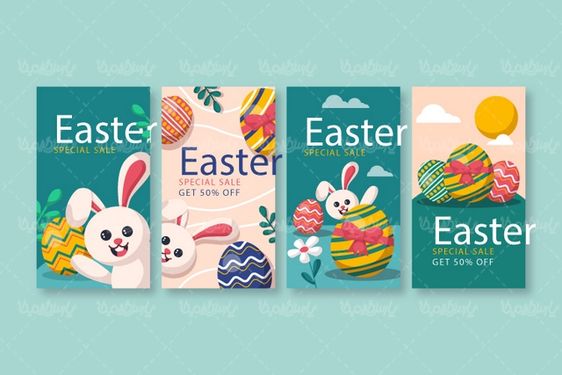 وکتور تخم مرغ رنگی