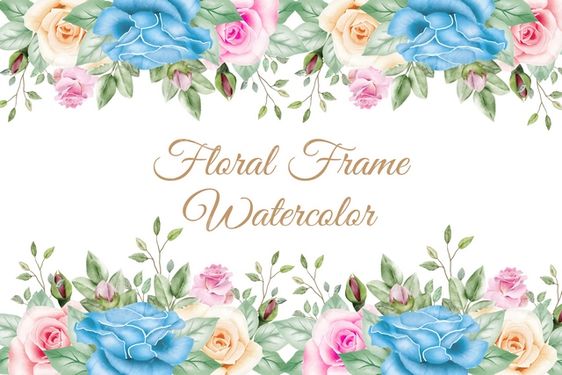 Flower frame vector