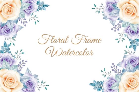 Flower frame vector