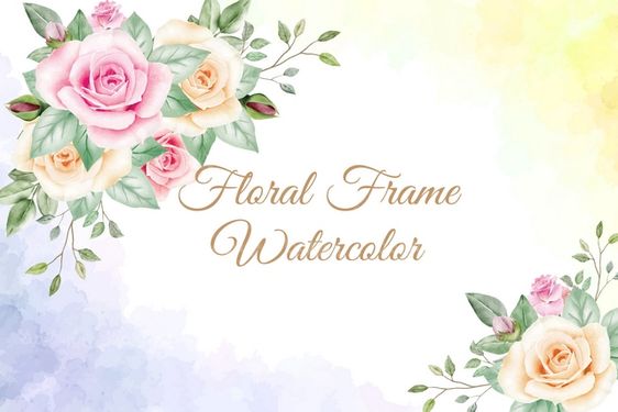 Flower frame vector