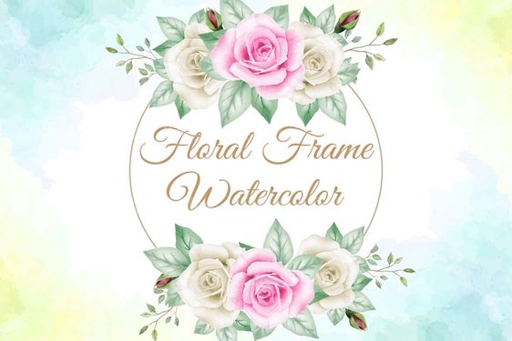 Flower frame vector