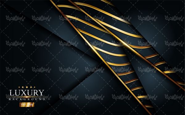 وکتور بک گراند مشکی طلایی