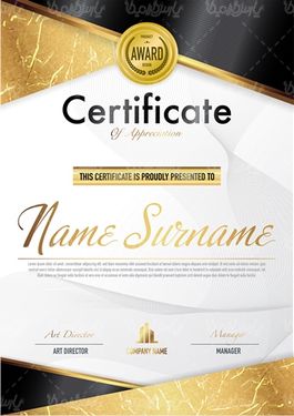 وکتور قالب گواهینامه