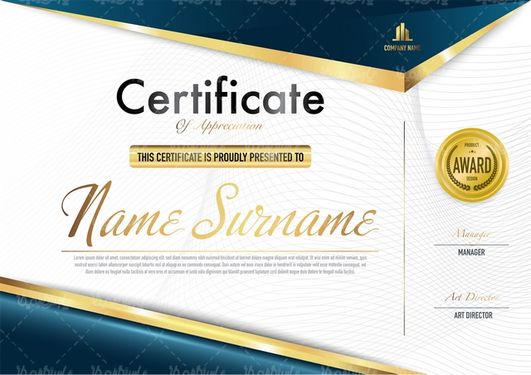 وکتور قالب گواهینامه