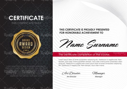 وکتور قالب گواهینامه