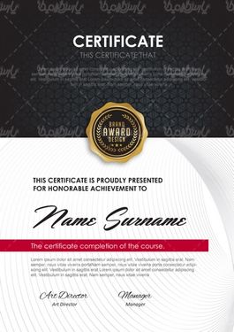 Vector Certificate Template