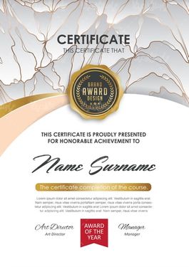 Vector Certificate Template