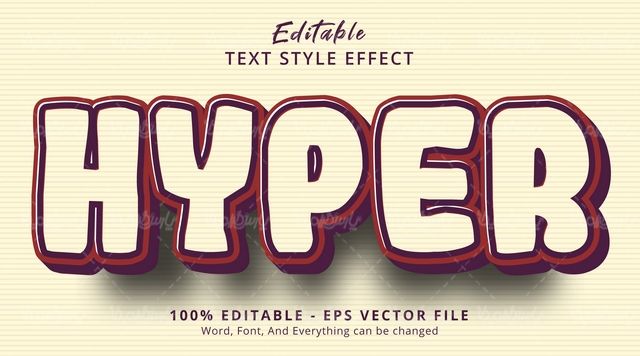 Editable text vector effect