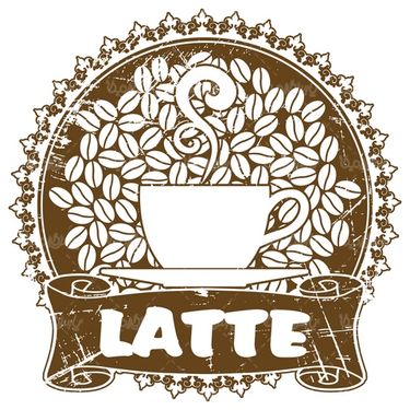 Coffee label vector