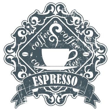 Coffee label vector
