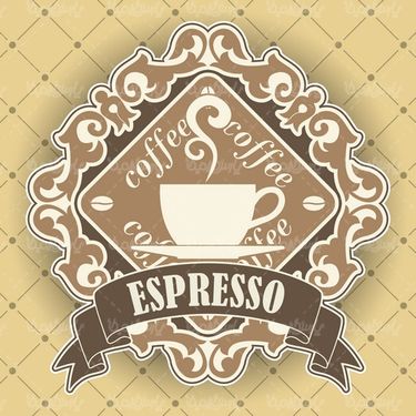 Coffee label vector