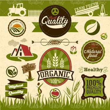 وکتور لیبل ارگانیک