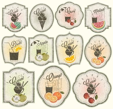 وکتور لیبل بستنی