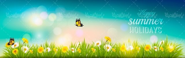 وکتور چشم انداز بهاری