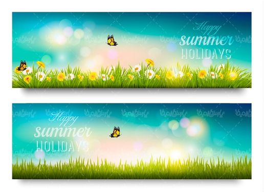 وکتور چشم انداز بهاری