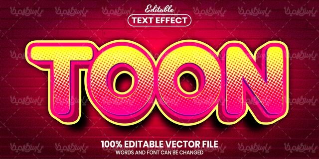Editable text effect vector