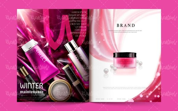 وکتور بسته بندی لوازم آرایشی