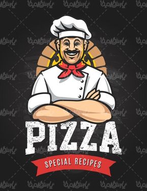 Pizza logo vector
