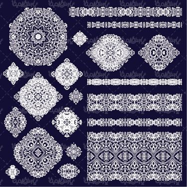 Flower border vector