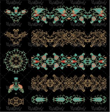 Flower border vector