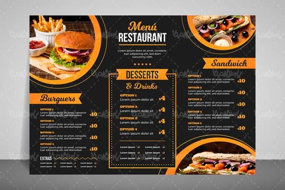 Restaurant menu vector