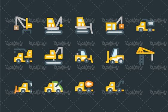 وکتور ماشین آلات سنگین