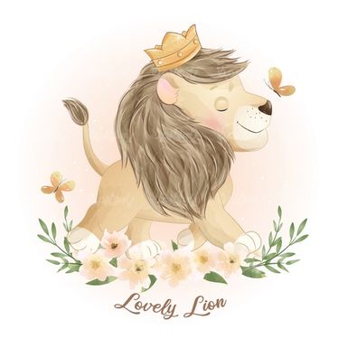 Vector forest lion