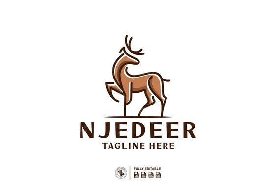 وکتور لوگو گوزن