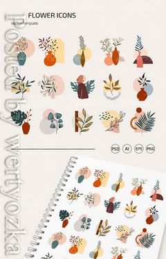 وکتور آیکن گل