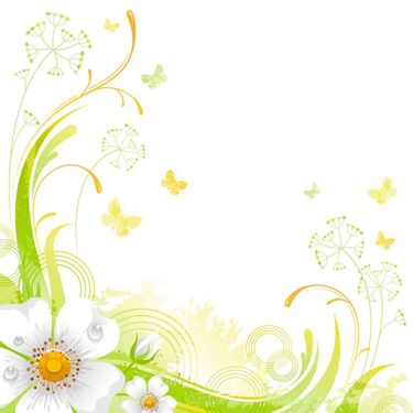 وکتور حاشیه گل و بوته