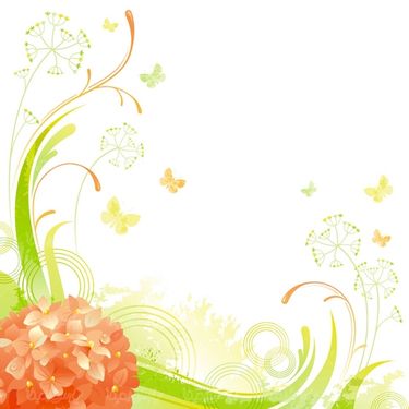 وکتور حاشیه گل و بوته