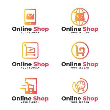 Online store logo vector
