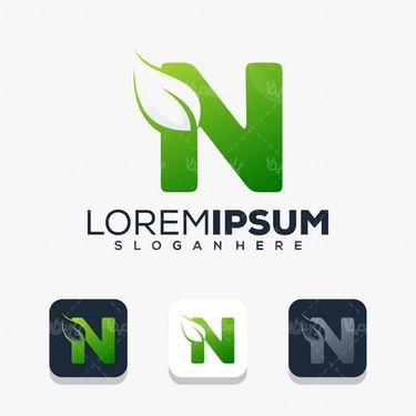 وکتور حروف انگلیسی و برگ