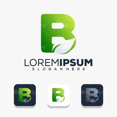 وکتور حروف انگلیسی و برگ