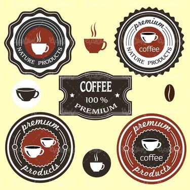 Coffee label vector