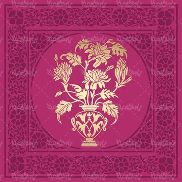 وکتور حاشیه گل و بوته