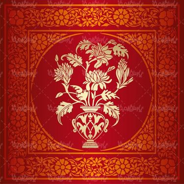 وکتور حاشیه گل و بوته