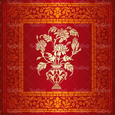 وکتور حاشیه گل و بوته