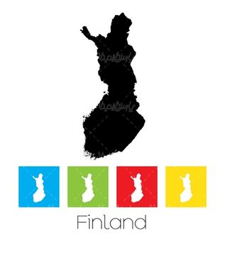 وکتور نقشه فنلاند
