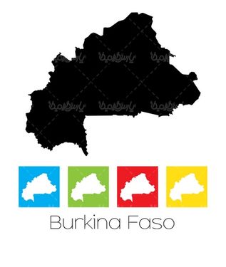 وکتور نقشه برکینو فاسو