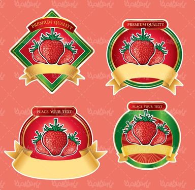 وکتور لیبل میوه