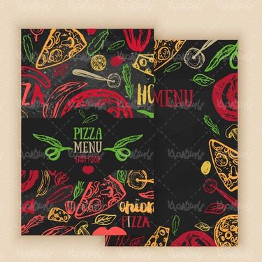 وکتور منوی رستوران