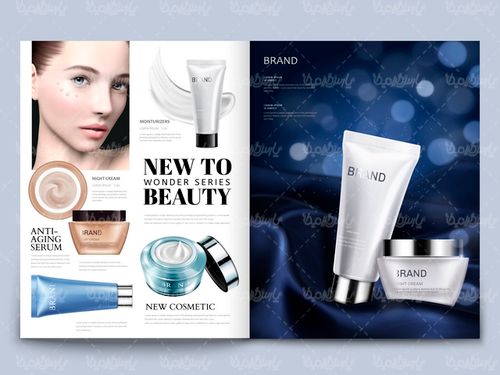 وکتور بسته بندی لوازم آرایش