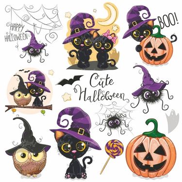 وکتور شب هالوین