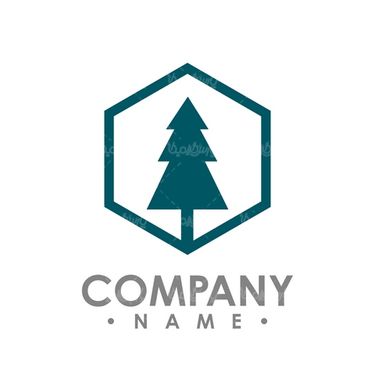 وکتور لوگو درخت کاج