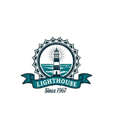 وکتور لوگو فانوس دریایی
