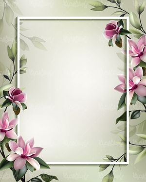 Flower frame vector