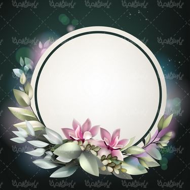 Flower frame vector