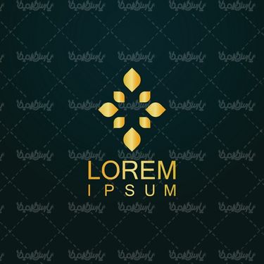 Golden flower logo vector